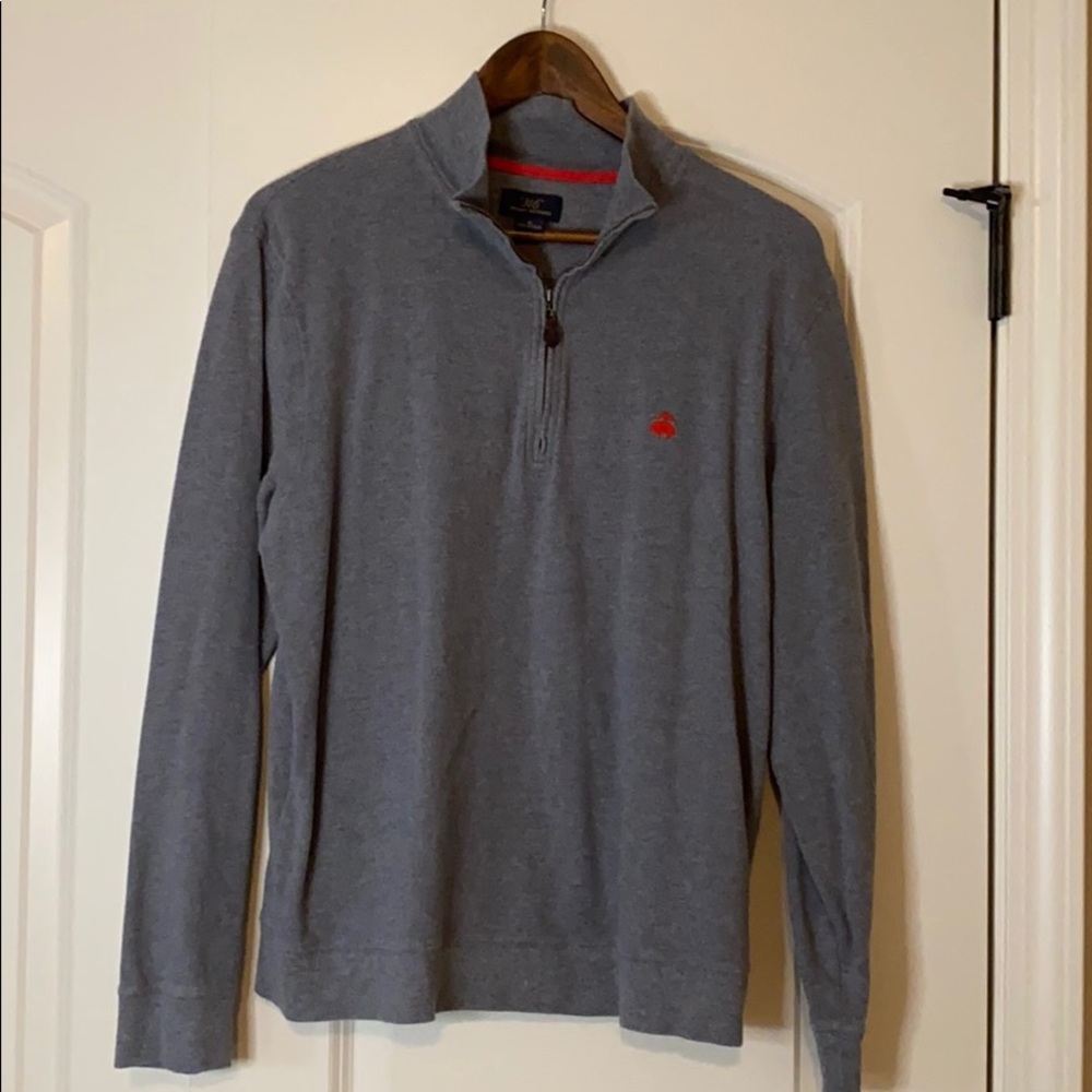 Men’s brooks brothers grey quarter zip medium